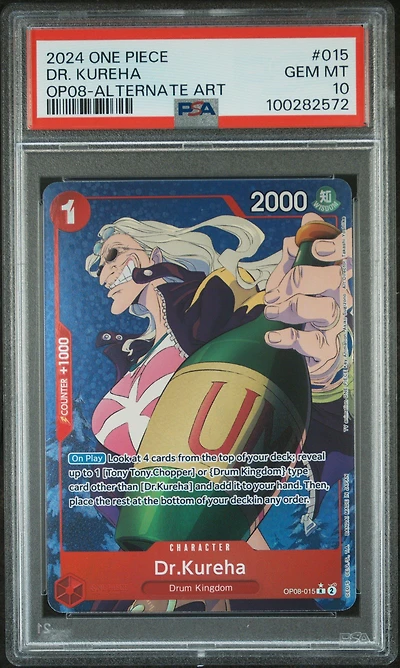 2024 One Piece Op08-two Legends 015 Dr. Kureha Alternate Art PSA 10