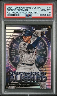 2024 Topps Chrome Cosmic Astrologically Aligned 15 Freddie Freeman PSA 10
