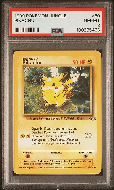1999 Pokemon Jungle 60 Pikachu PSA