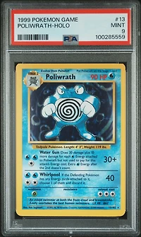 1999 Pokemon Game 13 Poliwrath-holo PSA