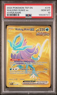 2024 Pokemon Tef En-temporal Forces 215 Walking Wake Ex Hyper Rare PSA