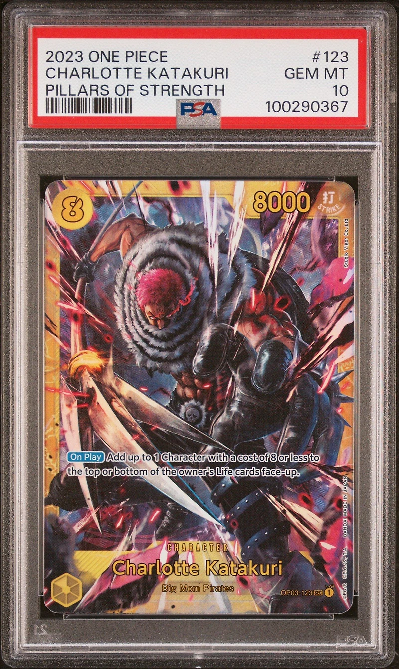 2023 One Piece Op03-pillars Of Strength 123 Charlotte Katakuri PSA 10