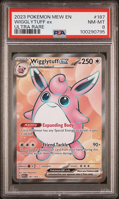 2023 Pokemon Mew En-151 187 Wigglytuff Ex Ultra Rare PSA