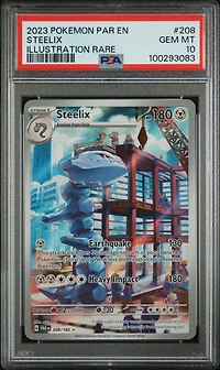 2023 Pokemon Par En-paradox Rift 208 Steelix Illustration Rare PSA