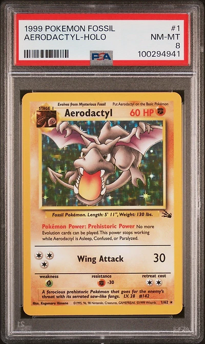 1999 Pokemon Fossil 1 Aerodactyl-holo PSA