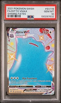 2021 Pokemon Sword & Shield Shining Fates Sv119 Full Art/ditto Vmax PSA