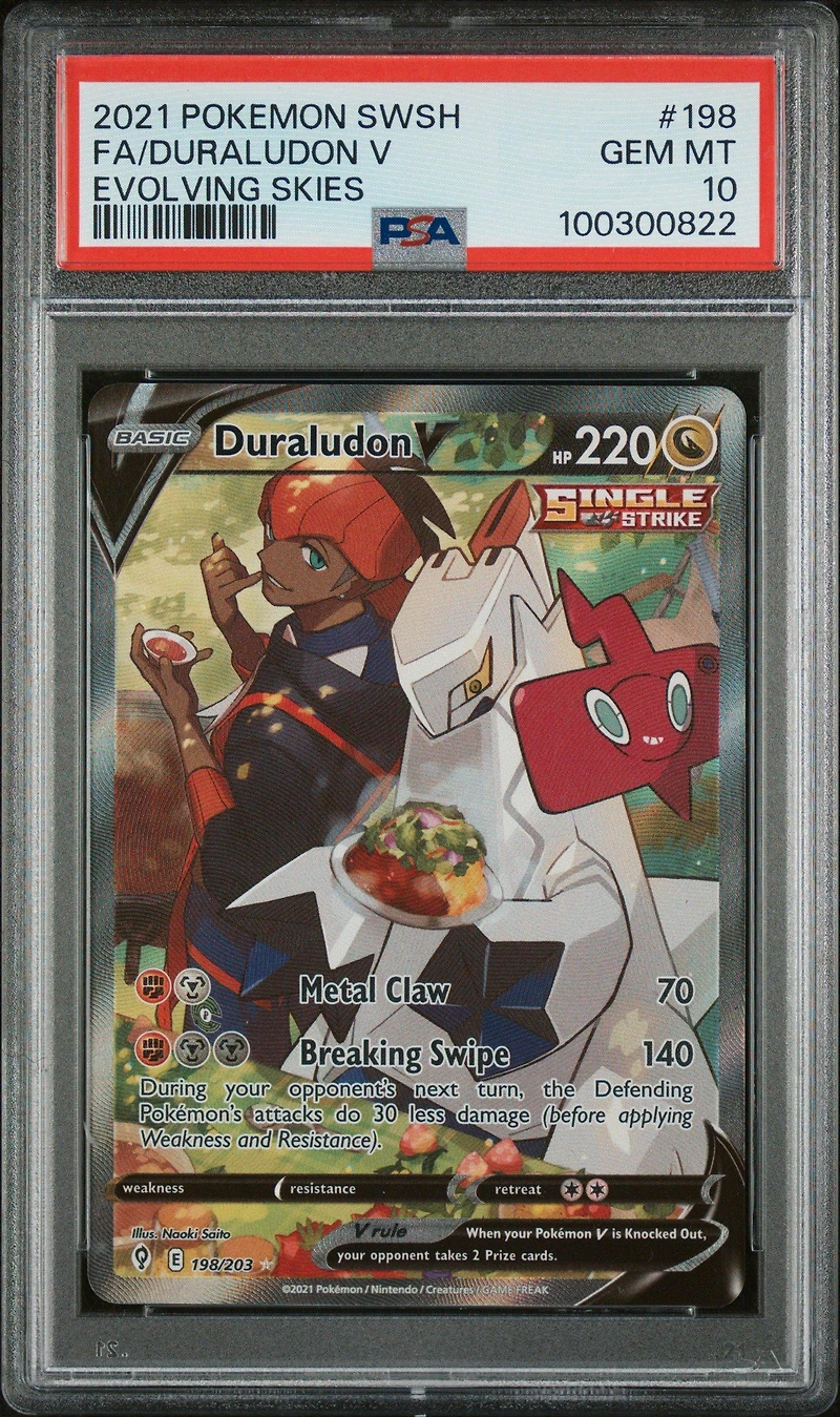 2021 Pokemon Sword & Shield Evolving Skies Full Art/duraludon V PSA