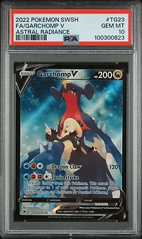 2022 Pokemon Sword & Shield Astral Radiance Tg23 Full Art/garchomp V PSA