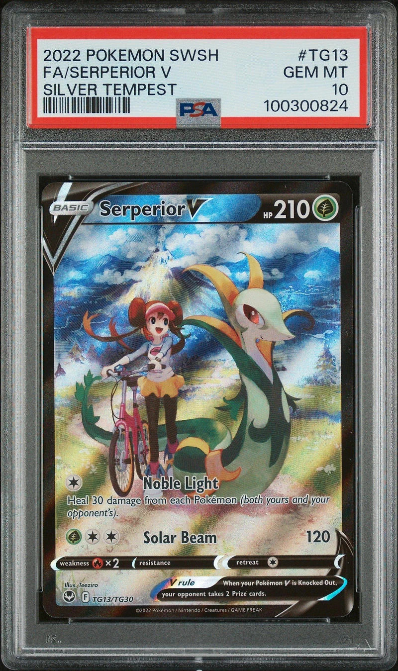 2022 Pokemon Sword & Shield Silver Tempest Tg13 Full Art/serperior V PSA