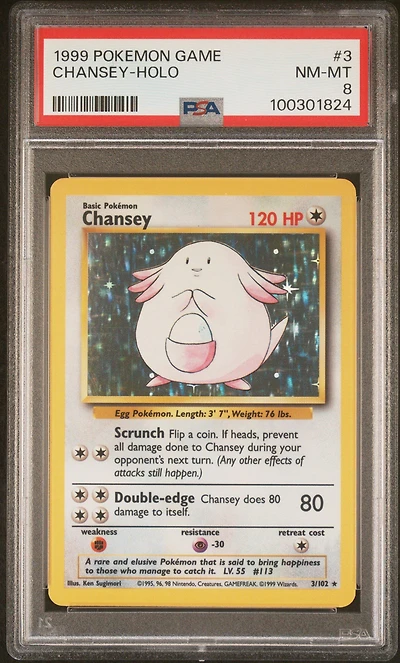 1999 Pokemon Game 3 Chansey-holo PSA
