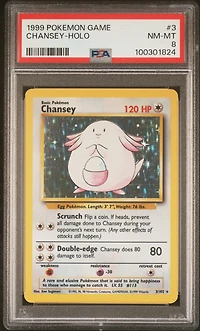 1999 Pokemon Game 3 Chansey-holo PSA