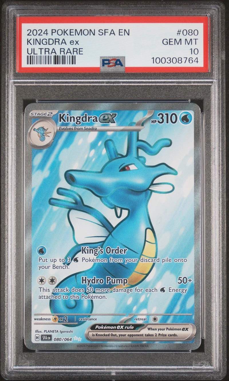 2024 Pokemon Sfa En-shrouded Fable 080 Kingdra Ex Ultra Rare PSA