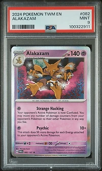 2024 Pokemon Twm En-twilight Masquerade 082 Alakazam PSA 9