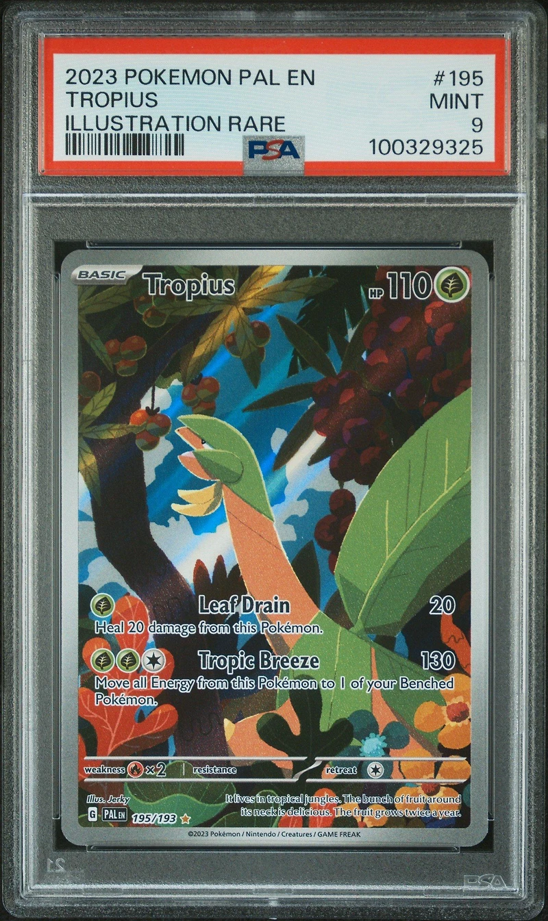 2023 Pokemon Pal En-paldea Evolved 195 Tropius Illustration Rare PSA