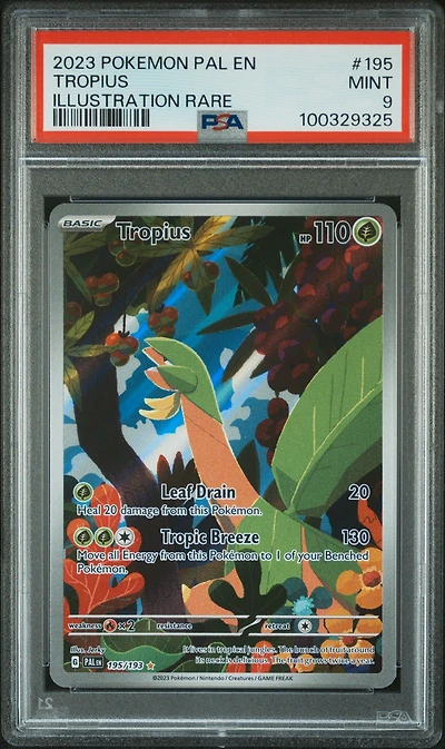 2023 Pokemon Pal En-paldea Evolved 195 Tropius Illustration Rare PSA
