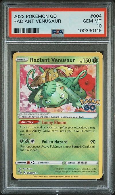 2022 Pokemon Go 004 Radiant Venusaur PSA