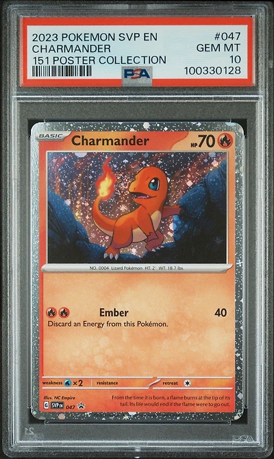 2023 Pokemon Svp En-sv Black Star Promo 047 Charmander 151 Poster Collection PSA