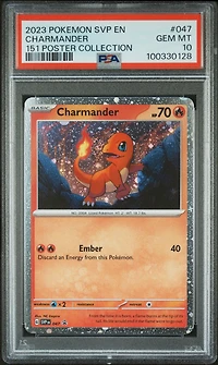2023 Pokemon Svp En-sv Black Star Promo 047 Charmander 151 Poster Collection PSA