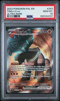 2023 Pokemon Pal En-paldea Evolved 243 Ting-lu Ex Ultra Rare PSA 10