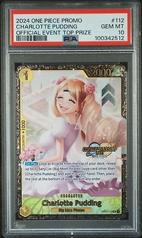 2024 One Piece Promos 112 Charlotte Pudding Official Event Top Prize PSA 10