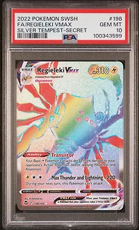 2022 Pokemon Sword & Shield Silver Tempest 198 Full Art/regieleki Vmax Secret PSA 10