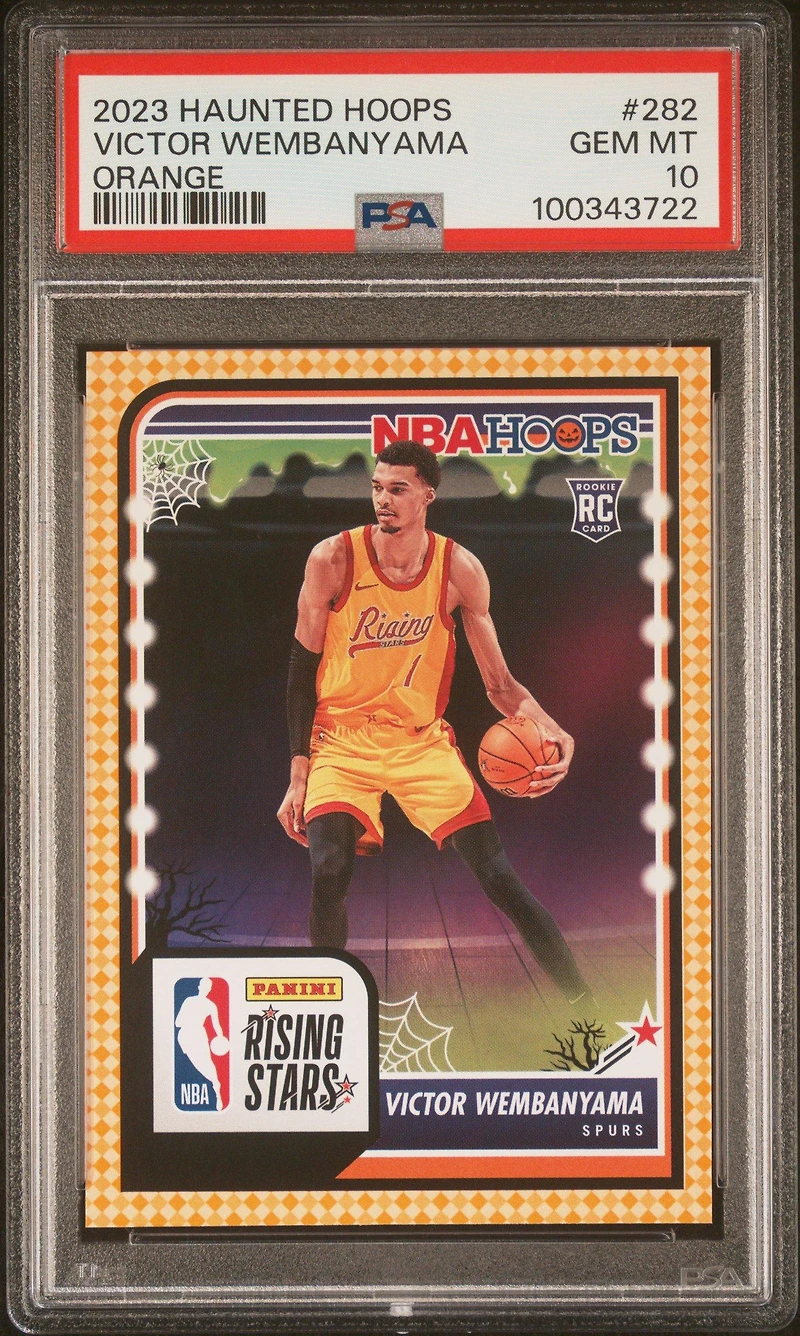 2023 Panini Haunted Hoops Victor Wembanyama Orange PSA 10