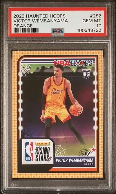 2023 Panini Haunted Hoops Victor Wembanyama Orange PSA 10