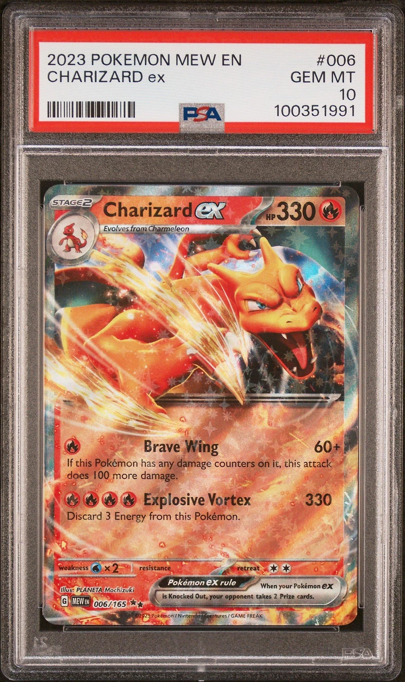 2023 Pokemon Mew En-151 006 Charizard Ex PSA