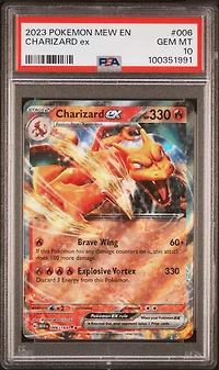 2023 Pokemon Mew En-151 006 Charizard Ex PSA