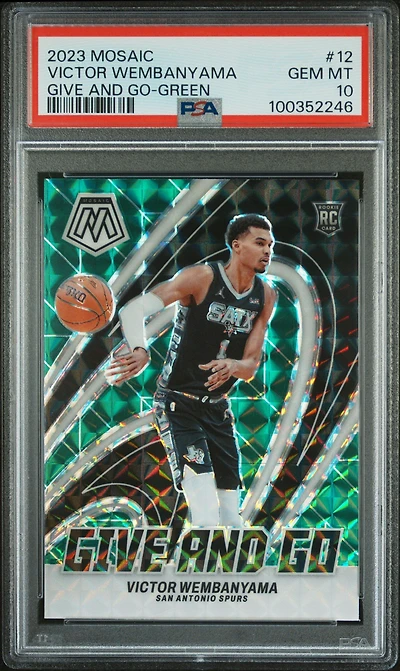 2023 Panini Mosaic Give And Go 12 Victor Wembanyama PSA 10