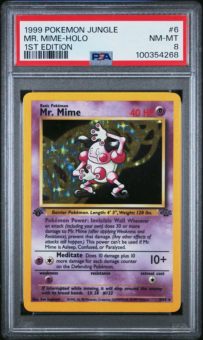 1999 Pokemon Jungle 6 Mr. Mime-holo 1st Edition PSA