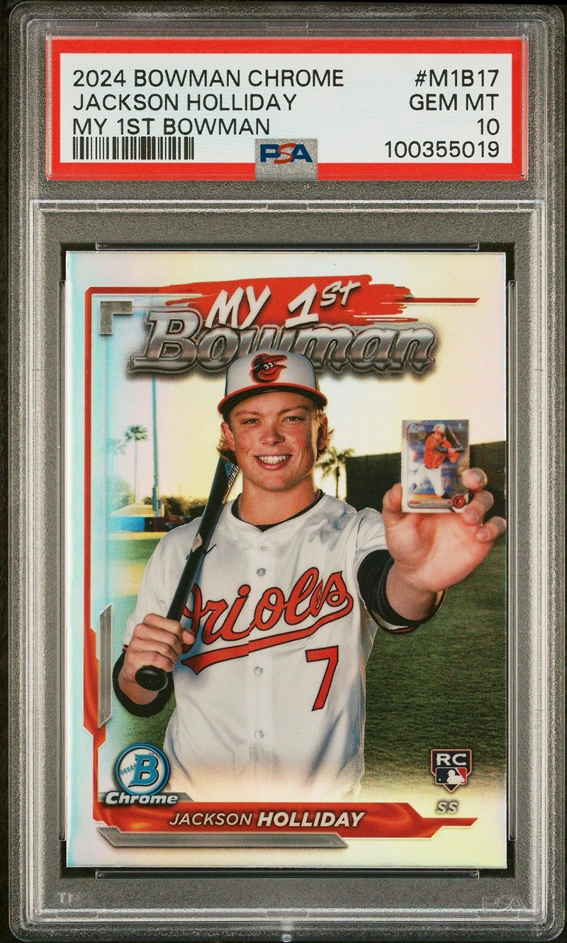 2024 Bowman Chrome My 1st Bowman M1b17 Jackson Holliday PSA 10
