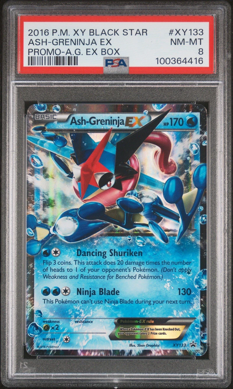 2016 Pokemon Xy Black Star Promo Xy133 Ash-greninja Ex Ash-greninja Ex Box PSA
