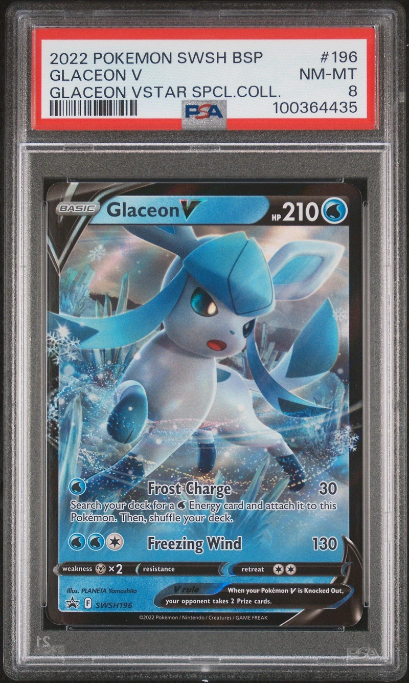 2022 Pokemon Swsh Black Star Promo 196 Glaceon V Glaceon Vstar Special Collection PSA