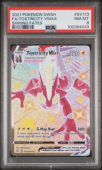 2021 Pokemon Sword & Shield Shining Fates Sv113 Full Art/toxtricity Vmax PSA
