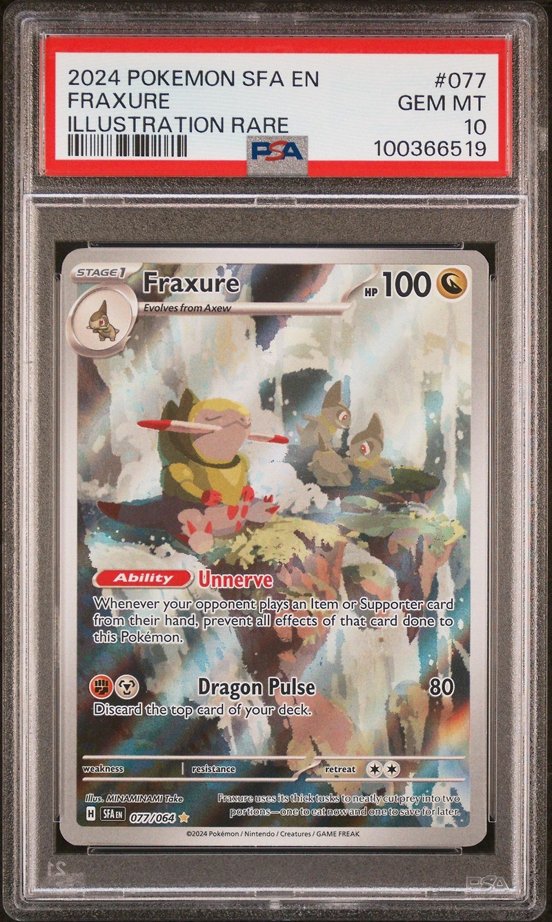 2024 Pokemon Sfa En-shrouded Fable 077 Fraxure Illustration Rare PSA