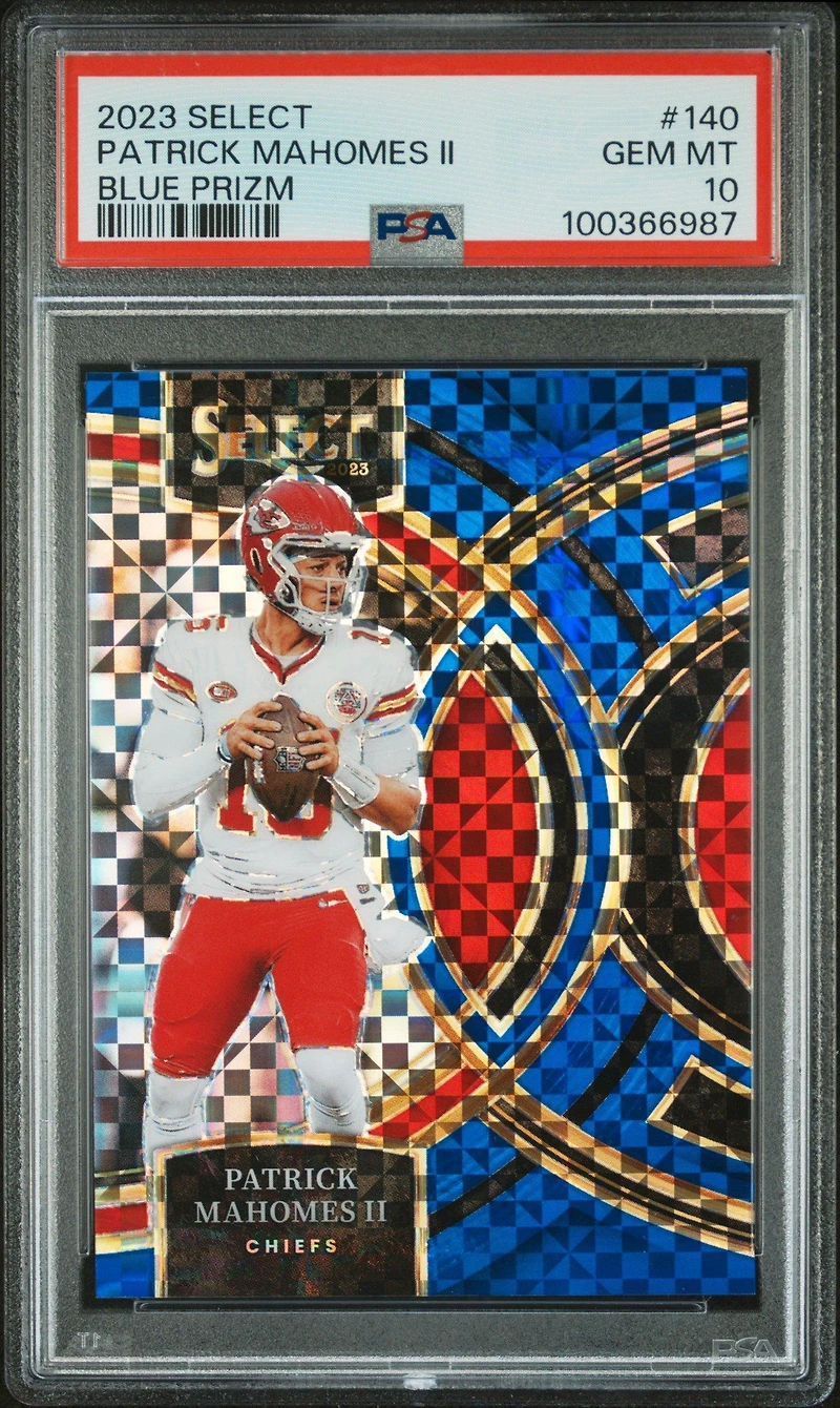 2023 Panini Select 140 Patrick Mahomes Ii Blue Prizm PSA