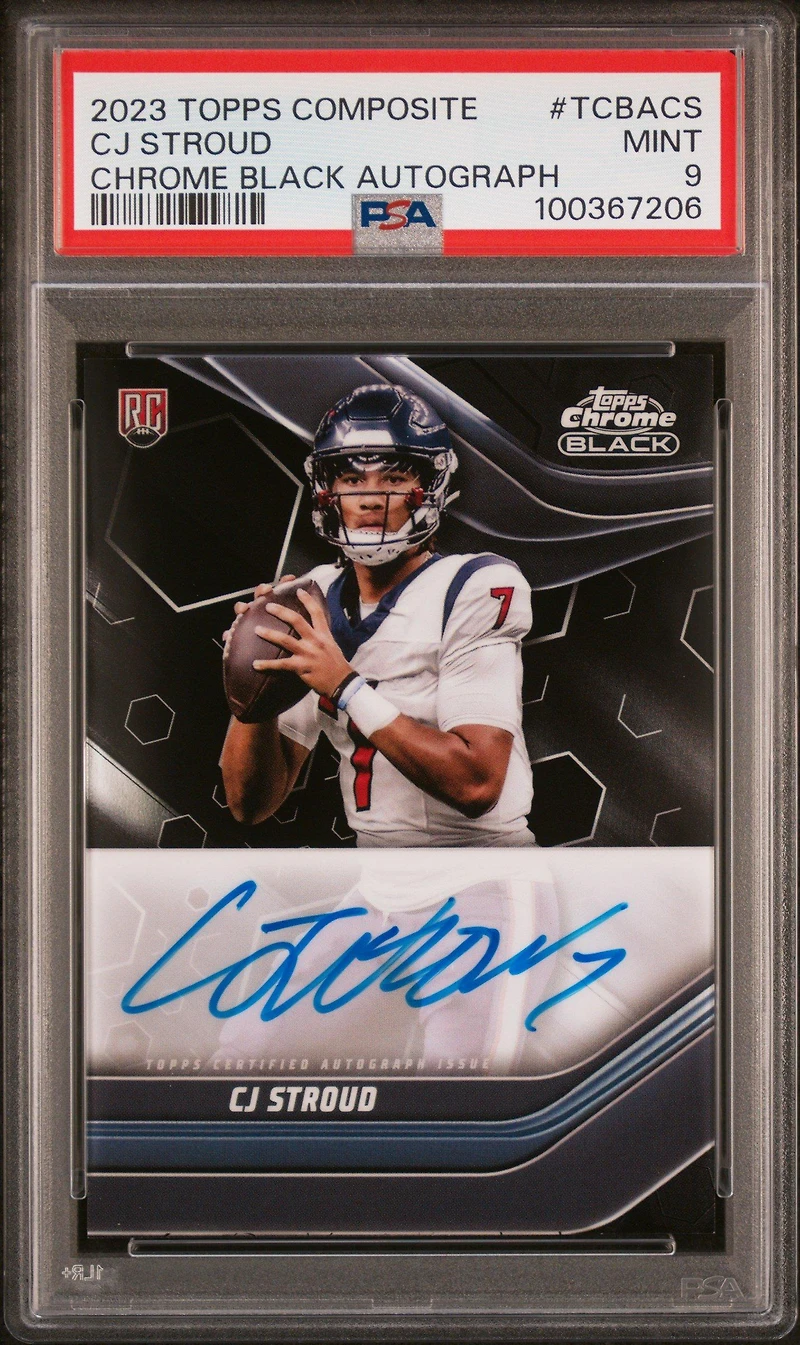 2023 Topps Composite Topps Chrome Black Autographs Tcbacs Cj Stroud PSA 9
