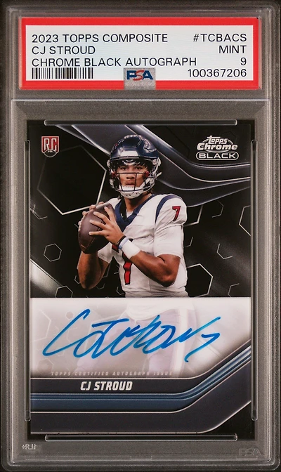 2023 Topps Composite Topps Chrome Black Autographs Tcbacs Cj Stroud PSA 9