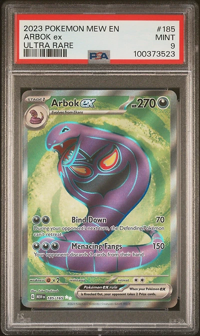 2023 Pokemon Mew En-151 185 Arbok Ex Ultra Rare PSA