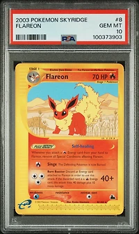 2003 Pokemon Skyridge 8 Flareon PSA