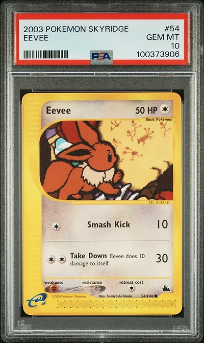 2003 Pokemon Skyridge 54 Eevee PSA