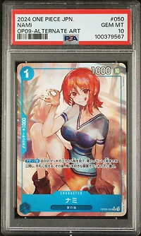 2024 One Piece Japanese Emperors In The New World 050 Nami Alternate Art PSA 10