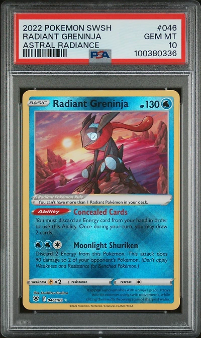 2022 Pokemon Sword & Shield Astral Radiance 046 Radiant Greninja PSA