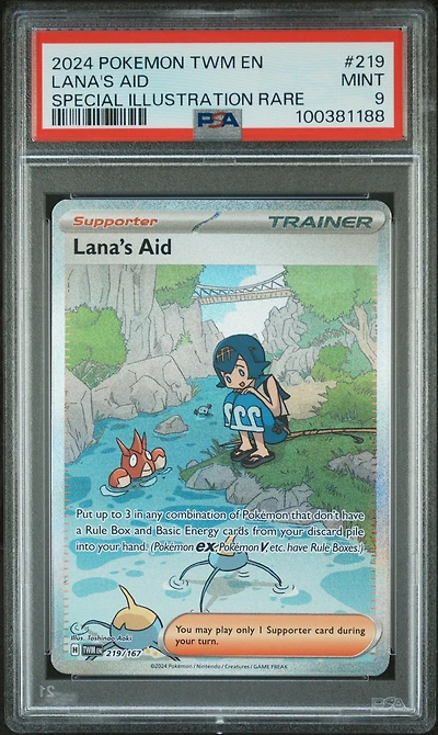 2024 Pokemon Twm En-twilight Masquerade 219 Lana's Aid Special Illustration Rare PSA