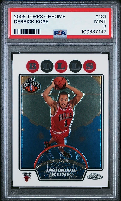 2008 Topps Chrome 181 Derrick Rose PSA