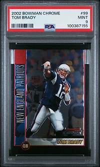 2002 Bowman Chrome 99 Tom Brady PSA 9