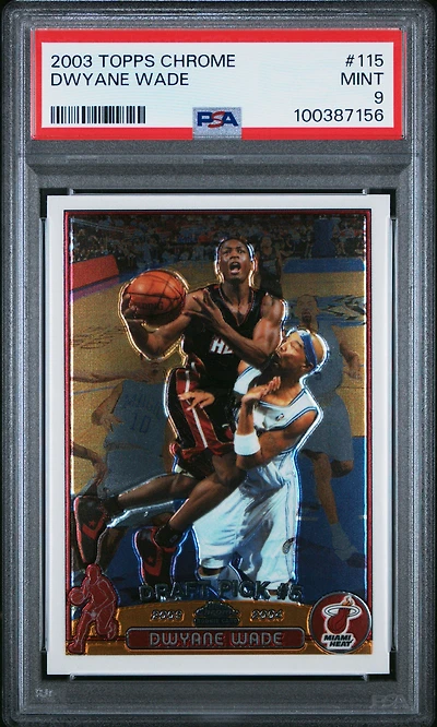 2003 Topps Chrome 115 Dwyane Wade PSA