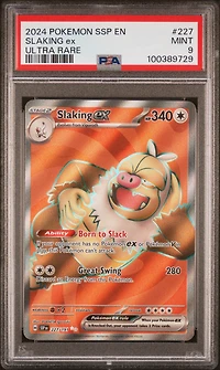 2024 Pokemon Ssp En-surging Sparks 227 Slaking Ex Ultra Rare PSA