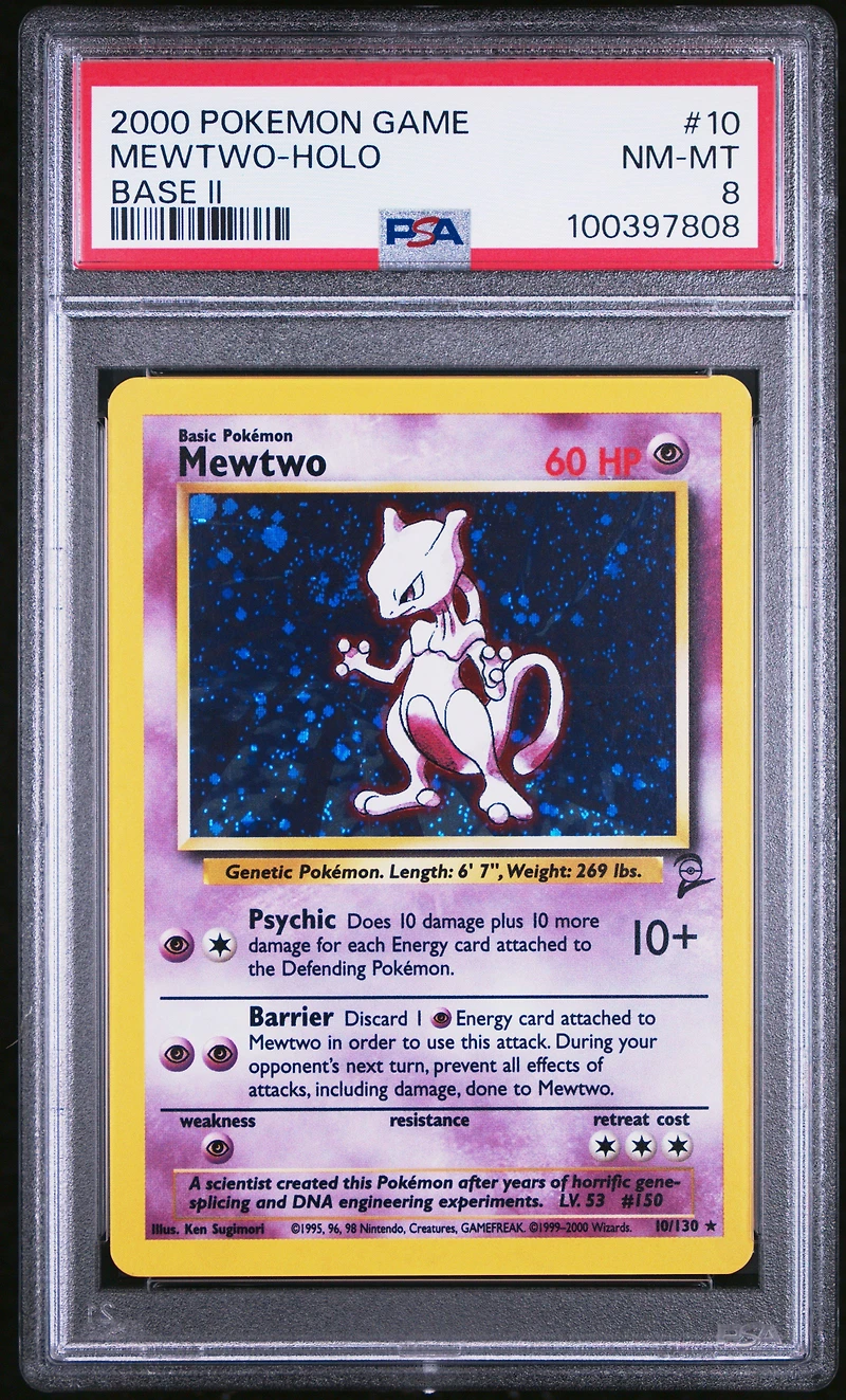 2000 Pokemon Game Base Ii 10 Mewtwo-holo PSA